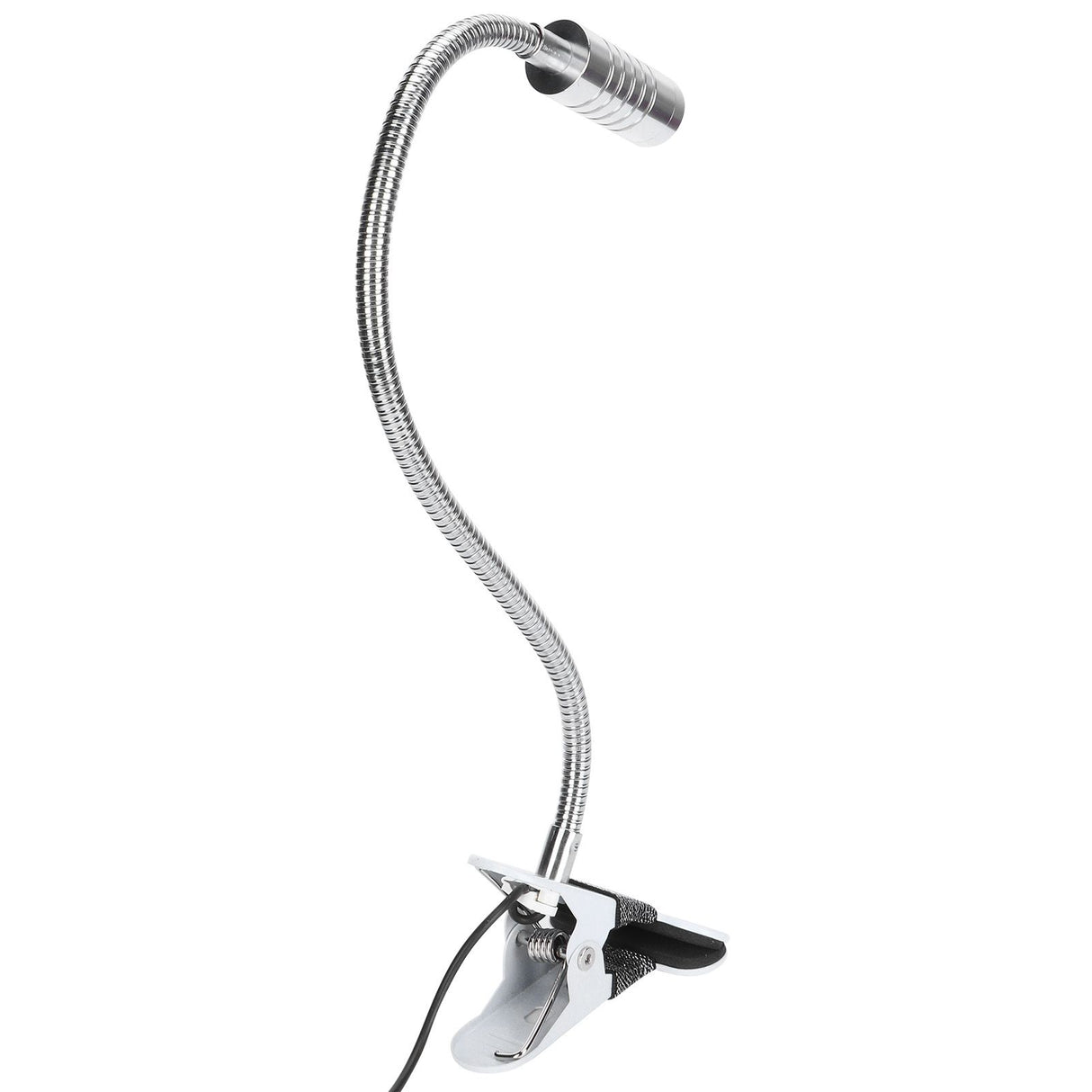 USB Powered ClipOn Desk Lamp Home LED Reading Flexible Table Lamp Silver Warm Light