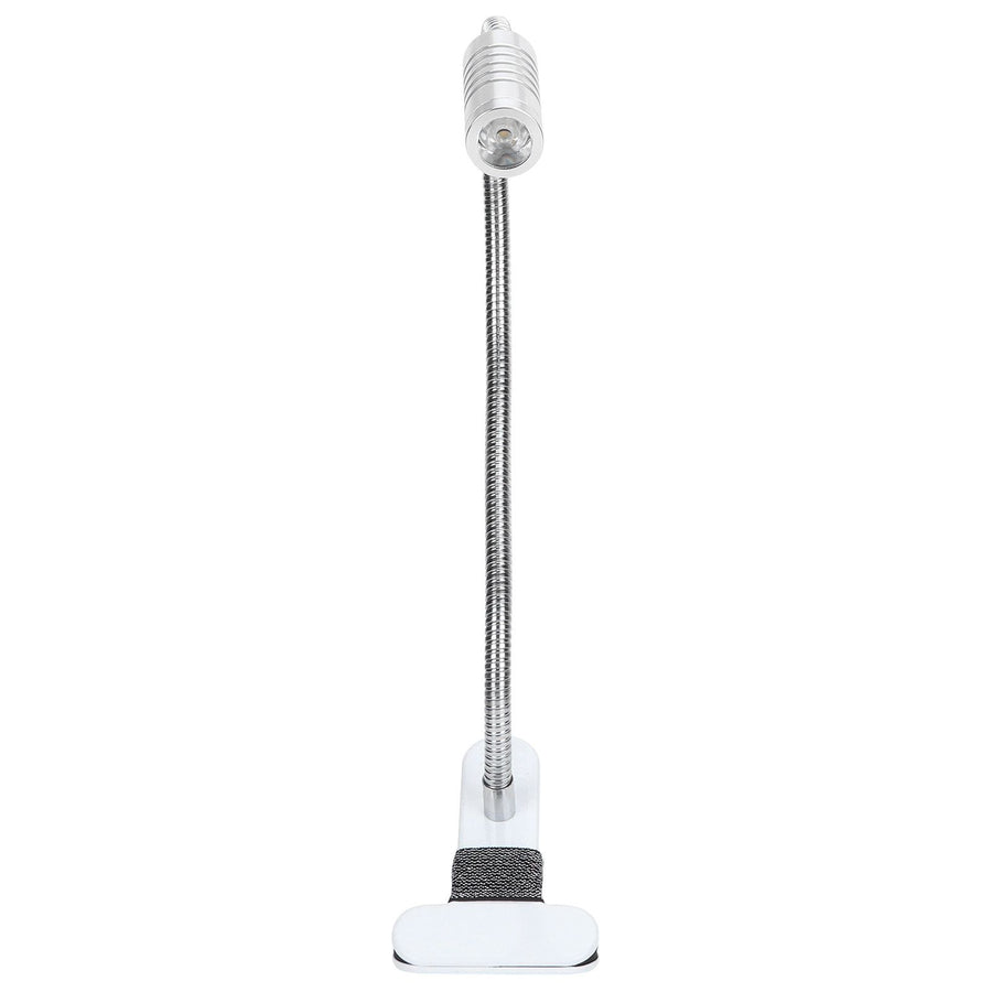 USB Powered ClipOn Desk Lamp Home LED Reading Flexible Table Lamp Silver Warm Light