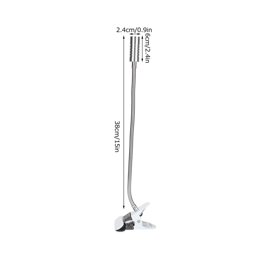 USB Powered ClipOn Desk Lamp Home LED Reading Flexible Table Lamp Silver Warm Light