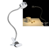 Clamp Light USB Warm Cold Color Temperature 360 Degrees Adjustable Gooseneck Light (Silver) - Extra Image