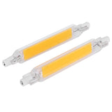 2Pcs R7S Light Bulb COB 15W Double Ended Light Source 118mm Flood Light Accessory 220VWarm White 3000K - Close-Up Angle