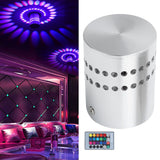 3W RGB Spiral LED Wall Light Ceiling Lamp Remote Control Wall Lamp for Hallway AC 85-265V