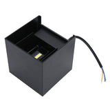 12W LED Wall Light Outdoor IP65 Waterproof Square Wall Lamp Garden Decorative Lighting Lamp - Top-Down View