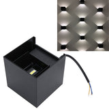 12W LED Wall Light Outdoor IP65 Waterproof Square Wall Lamp Garden Decorative Lighting Lamp