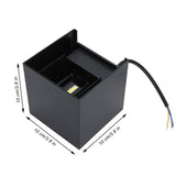 12W LED Wall Light Outdoor IP65 Waterproof Square Wall Lamp Garden Decorative Lighting Lamp