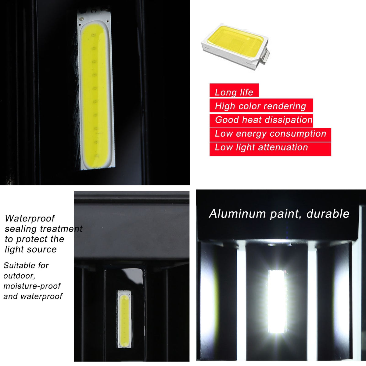 12W LED Wall Light Outdoor IP65 Waterproof Square Wall Lamp Garden Decorative Lighting Lamp