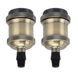 2PCS Vintage Lamp Socket Retro Aluminum Lamp Holder DIY Accessories for E26/27 Vintage BulbsGreen Bronze