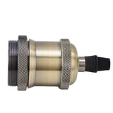 2PCS Vintage Lamp Socket Retro Aluminum Lamp Holder DIY Accessories for E26/27 Vintage BulbsGreen Bronze - Low Angle