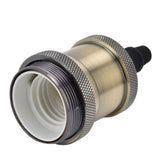2PCS Vintage Lamp Socket Retro Aluminum Lamp Holder DIY Accessories for E26/27 Vintage BulbsGreen Bronze