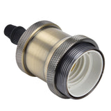 2PCS Vintage Lamp Socket Retro Aluminum Lamp Holder DIY Accessories for E26/27 Vintage BulbsGreen Bronze - Extra Image