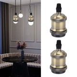 2PCS Vintage Lamp Socket Retro Aluminum Lamp Holder DIY Accessories for E26/27 Vintage BulbsGreen Bronze