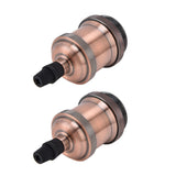 2PCS Vintage Lamp Socket Retro Aluminum Lamp Holder DIY Accessories for E26/27 Vintage BulbsRed Bronze - Front View