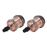2PCS Vintage Lamp Socket Retro Aluminum Lamp Holder DIY Accessories for E26/27 Vintage BulbsRed Bronze