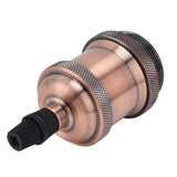 2PCS Vintage Lamp Socket Retro Aluminum Lamp Holder DIY Accessories for E26/27 Vintage BulbsRed Bronze