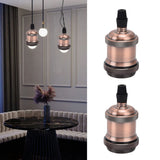 2PCS Vintage Lamp Socket Retro Aluminum Lamp Holder DIY Accessories for E26/27 Vintage BulbsRed Bronze
