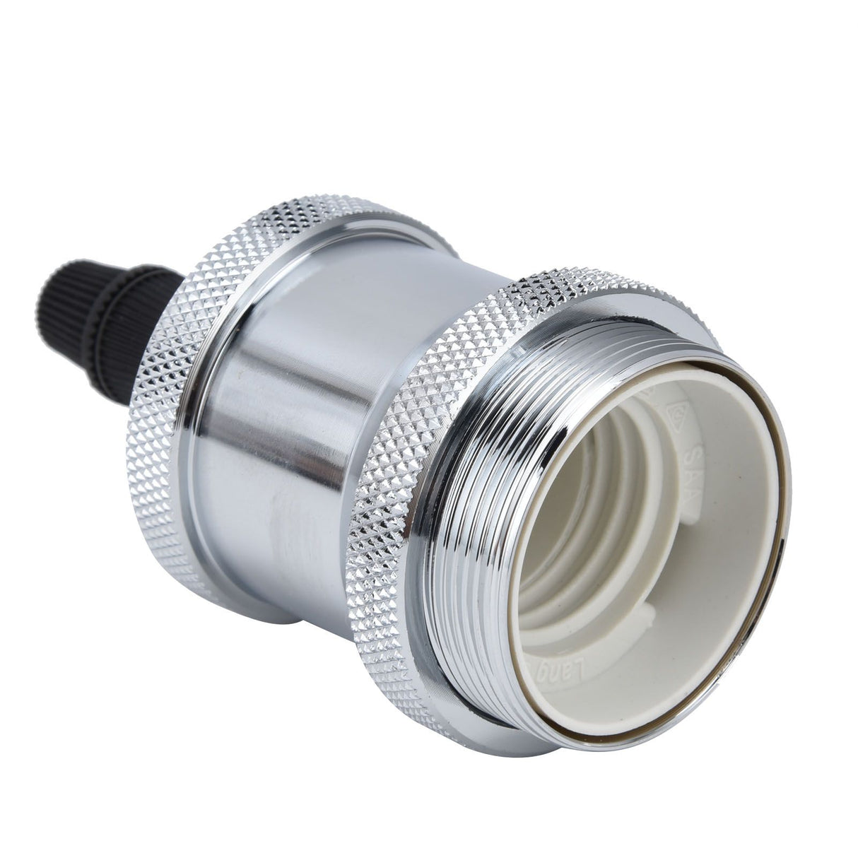 2PCS Vintage Lamp Socket Retro Aluminum Lamp Holder DIY Accessories for E26/27 Vintage BulbsSilver