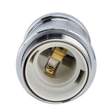 2PCS Vintage Lamp Socket Retro Aluminum Lamp Holder DIY Accessories for E26/27 Vintage BulbsSilver