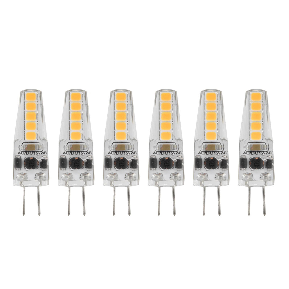 10pcs G4 LED Bulbs 2W Bi Pin Base Dimmable Bulbs for Chandelier Ceiling Lamp Table Lamp Warm White 3000K AC 12‑24V