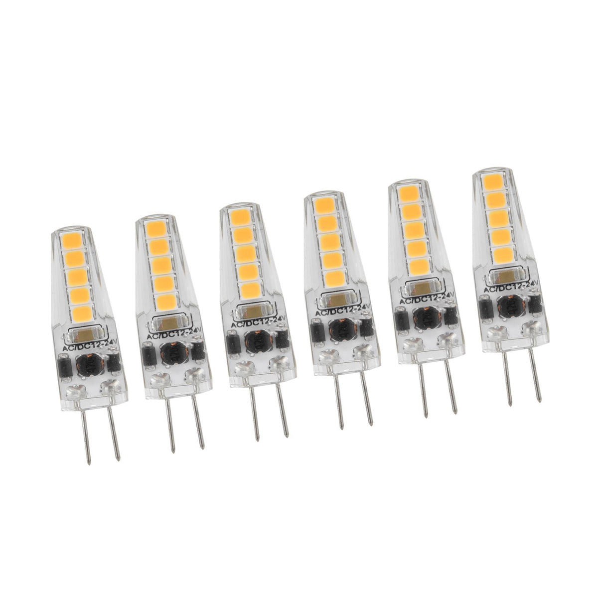 10pcs G4 LED Bulbs 2W Bi Pin Base Dimmable Bulbs for Chandelier Ceiling Lamp Table Lamp Warm White 3000K AC 12‑24V