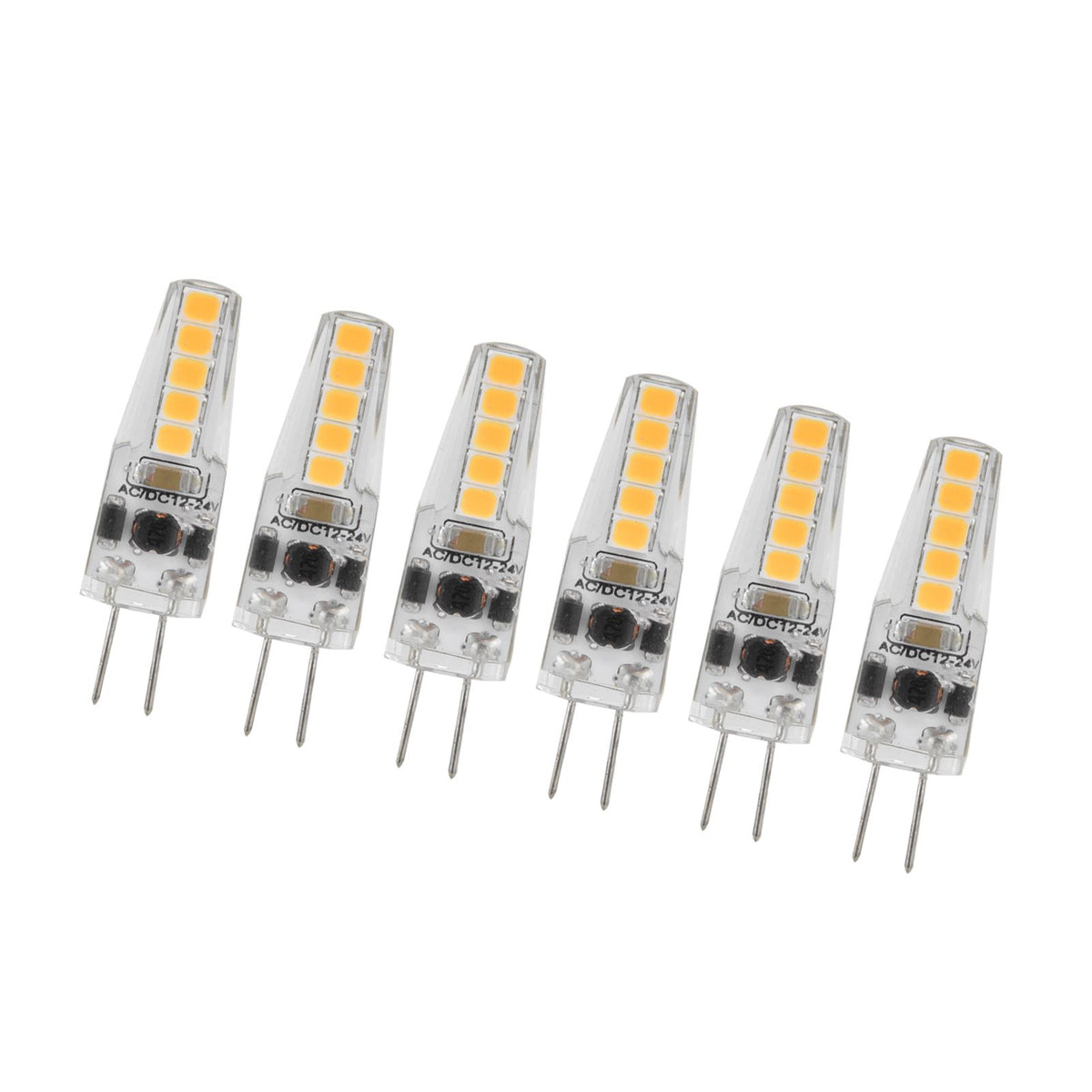 10pcs G4 LED Bulbs 2W Bi Pin Base Dimmable Bulbs for Chandelier Ceiling Lamp Table Lamp Warm White 3000K AC 12‑24V