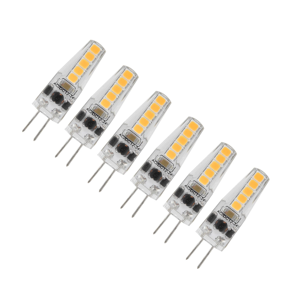 10pcs G4 LED Bulbs 2W Bi Pin Base Dimmable Bulbs for Chandelier Ceiling Lamp Table Lamp Warm White 3000K AC 12‑24V