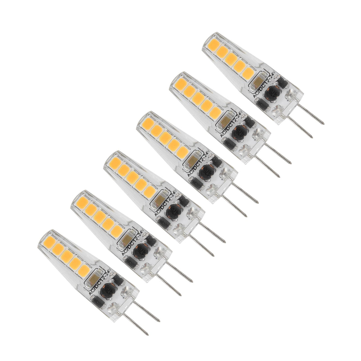10pcs G4 LED Bulbs 2W Bi Pin Base Dimmable Bulbs for Chandelier Ceiling Lamp Table Lamp Warm White 3000K AC 12‑24V