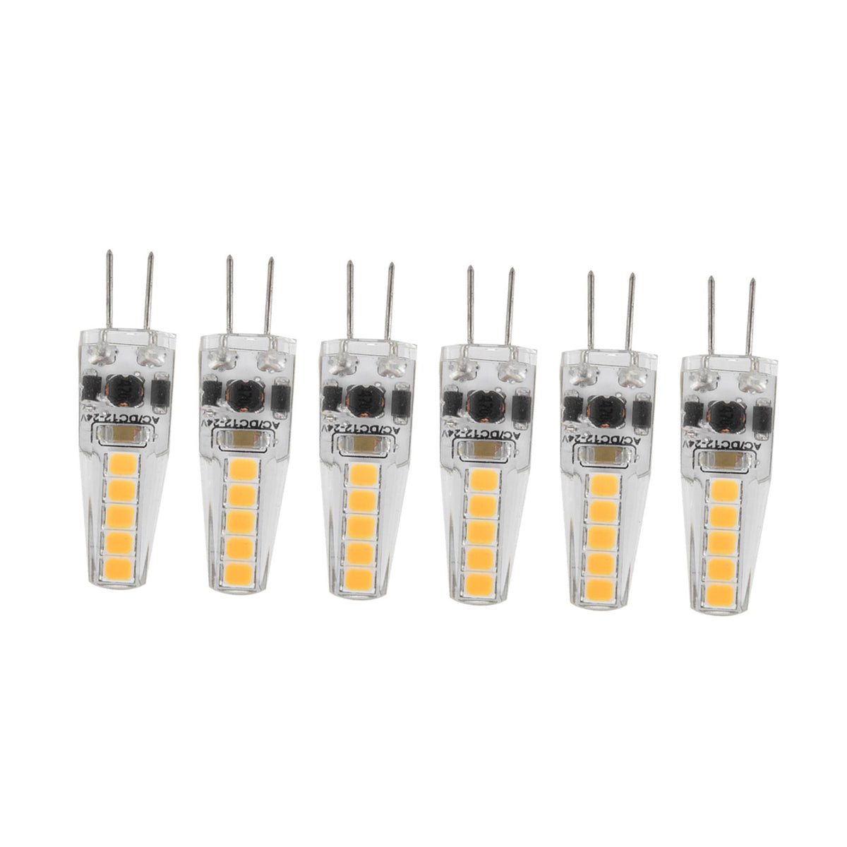 10pcs G4 LED Bulbs 2W Bi Pin Base Dimmable Bulbs for Chandelier Ceiling Lamp Table Lamp Warm White 3000K AC 12‑24V