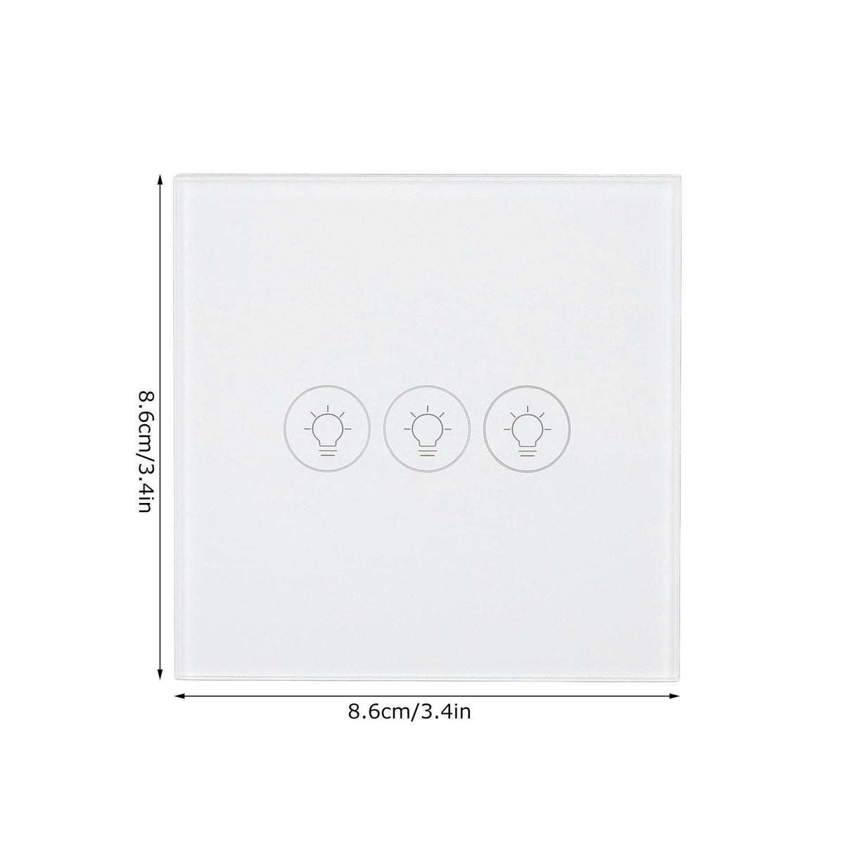 WiFi Touch Light Switch Voice Control Dimmable Smart Wall Touch Switch with Timer for Tuya 90‑250V