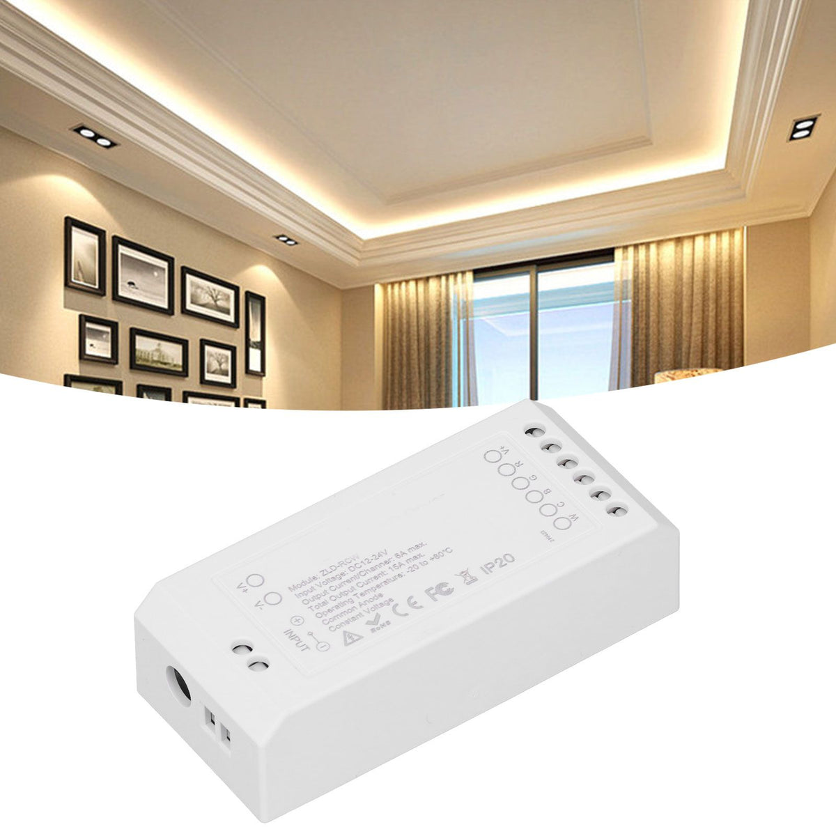 For Zigbee LED Driver Smart Home LED Strip Controller RGB+CW Light Strip Controller with App DC12~24V