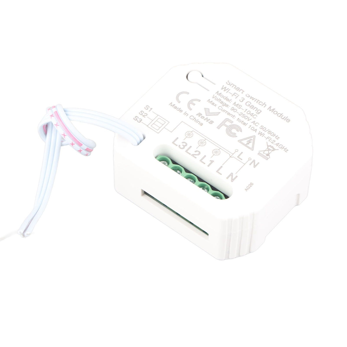 Smart Light Switch Module WiFi Home Light Switch Control 3 Gang Wireless Support Smart Speaker for Tuya