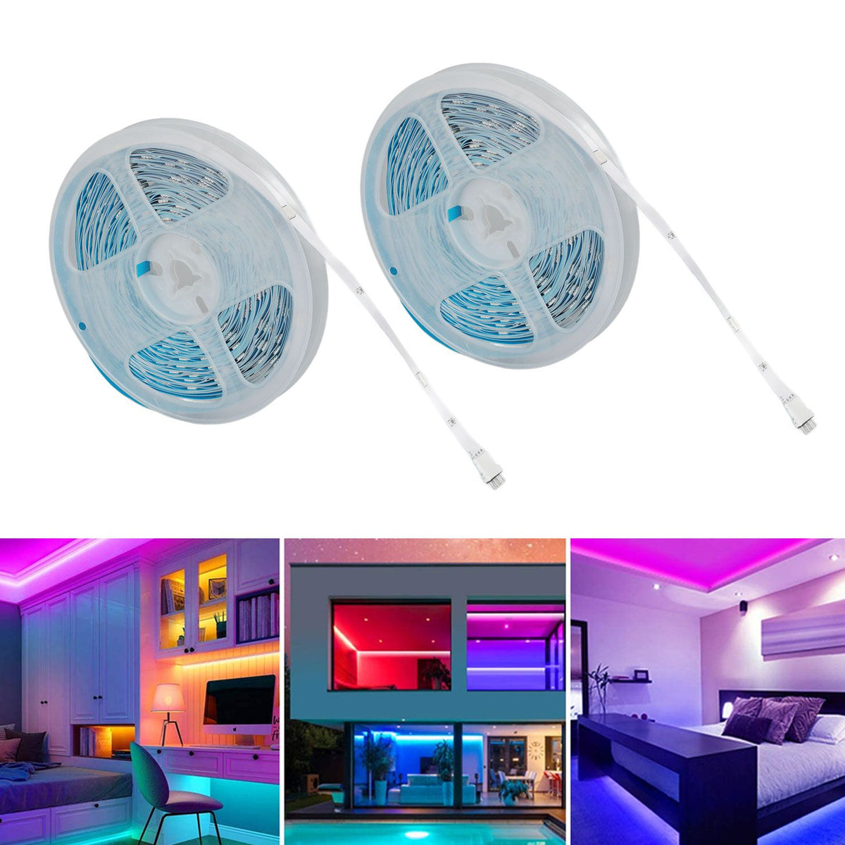 LED RGB Strip Light 5V Button Control Tape Light Color Changing USB Powered Strip Light For Bedroom20m / 65.6ft