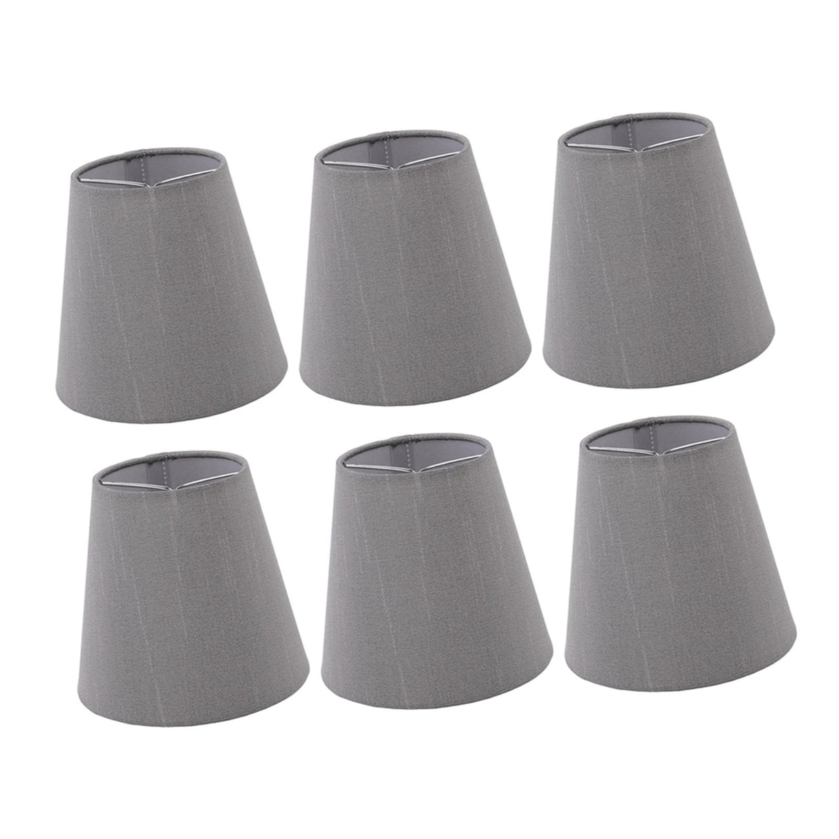 6 Pcs Cloth Lamp Shade Good Light Transmission E14 Candle Bulb Lamp Cover Classic Fabric Lampshade for Bedroom