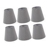 6 Pcs Cloth Lamp Shade Good Light Transmission E14 Candle Bulb Lamp Cover Classic Fabric Lampshade for Bedroom