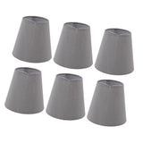 6 Pcs Cloth Lamp Shade Good Light Transmission E14 Candle Bulb Lamp Cover Classic Fabric Lampshade for Bedroom