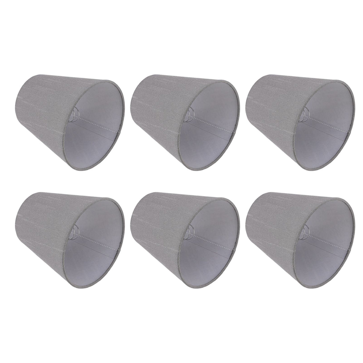 6 Pcs Cloth Lamp Shade Good Light Transmission E14 Candle Bulb Lamp Cover Classic Fabric Lampshade for Bedroom