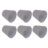 6 Pcs Cloth Lamp Shade Good Light Transmission E14 Candle Bulb Lamp Cover Classic Fabric Lampshade for Bedroom - Top-Down View