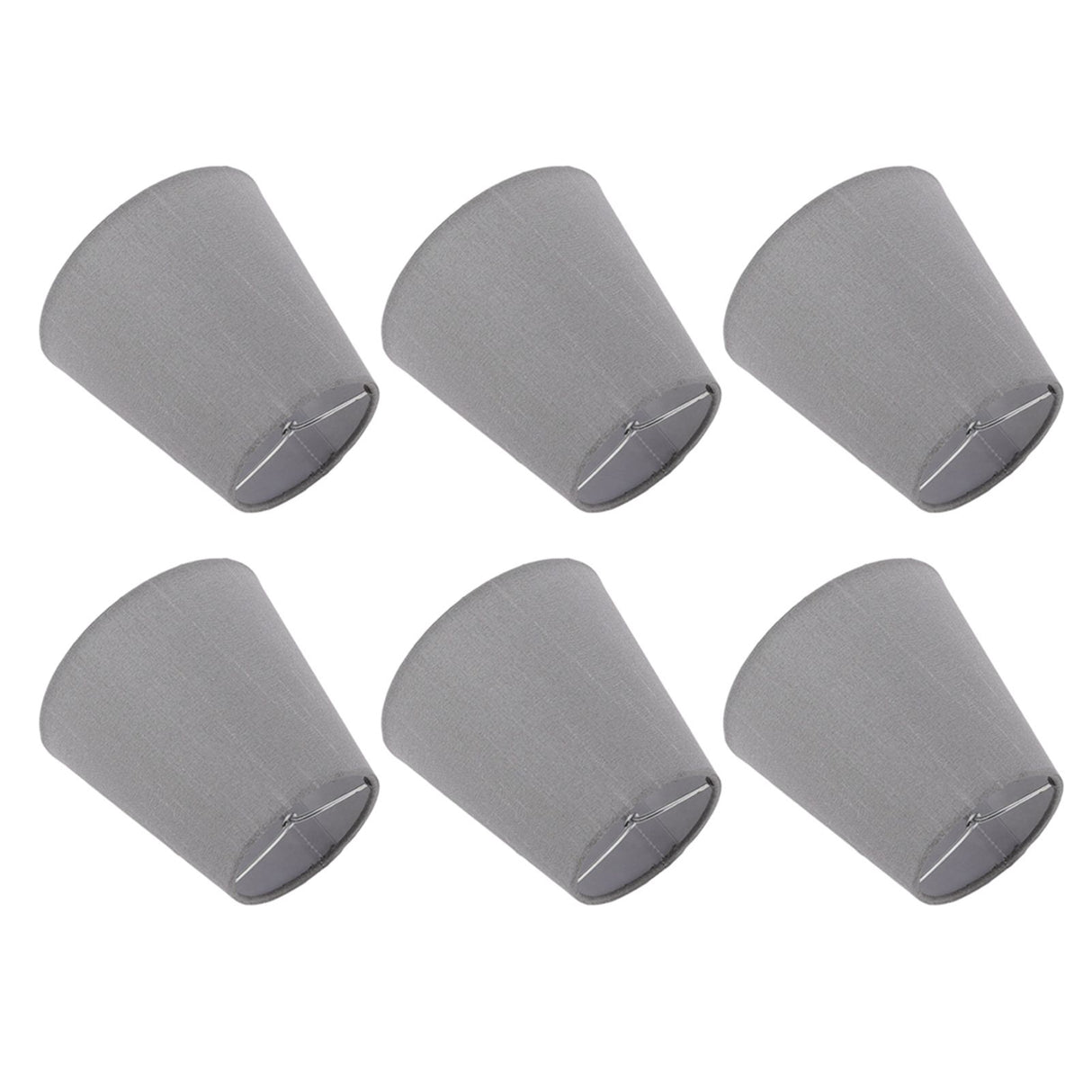 6 Pcs Cloth Lamp Shade Good Light Transmission E14 Candle Bulb Lamp Cover Classic Fabric Lampshade for Bedroom