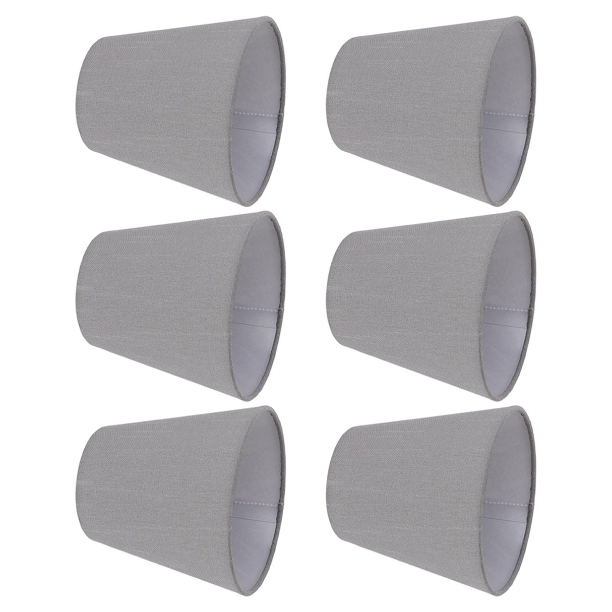 6 Pcs Cloth Lamp Shade Good Light Transmission E14 Candle Bulb Lamp Cover Classic Fabric Lampshade for Bedroom