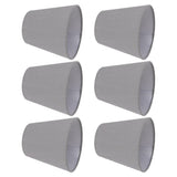 6 Pcs Cloth Lamp Shade Good Light Transmission E14 Candle Bulb Lamp Cover Classic Fabric Lampshade for Bedroom