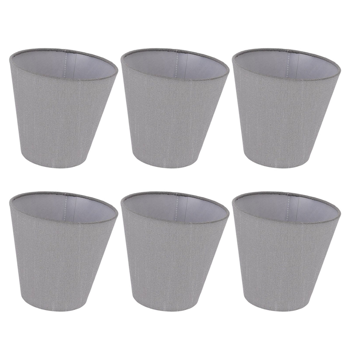 6 Pcs Cloth Lamp Shade Good Light Transmission E14 Candle Bulb Lamp Cover Classic Fabric Lampshade for Bedroom