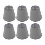 6 Pcs Cloth Lamp Shade Good Light Transmission E14 Candle Bulb Lamp Cover Classic Fabric Lampshade for Bedroom - Low Angle