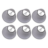 6 Pcs Cloth Lamp Shade Good Light Transmission E14 Candle Bulb Lamp Cover Classic Fabric Lampshade for Bedroom