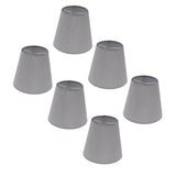 6 Pcs Cloth Lamp Shade Good Light Transmission E14 Candle Bulb Lamp Cover Classic Fabric Lampshade for Bedroom
