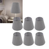6 Pcs Cloth Lamp Shade Good Light Transmission E14 Candle Bulb Lamp Cover Classic Fabric Lampshade for Bedroom - Extra Image