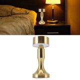 LED Table Lamp Rechargeable Battery Gold High Brightness Electroplating Drawing Process Impact Resistance Night Light B742 - Extra Image