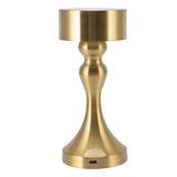 LED Table Lamp Rechargeable Battery Gold High Brightness Electroplating Drawing Process Impact Resistance Night Light B744