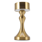 LED Table Lamp Rechargeable Battery Gold High Brightness Electroplating Drawing Process Impact Resistance Night Light B744 - Rear View