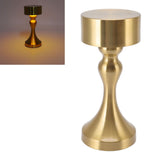LED Table Lamp Rechargeable Battery Gold High Brightness Electroplating Drawing Process Impact Resistance Night Light B744 - Close-Up Angle