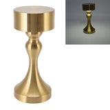 LED Table Lamp Rechargeable Battery Gold High Brightness Electroplating Drawing Process Impact Resistance Night Light B744