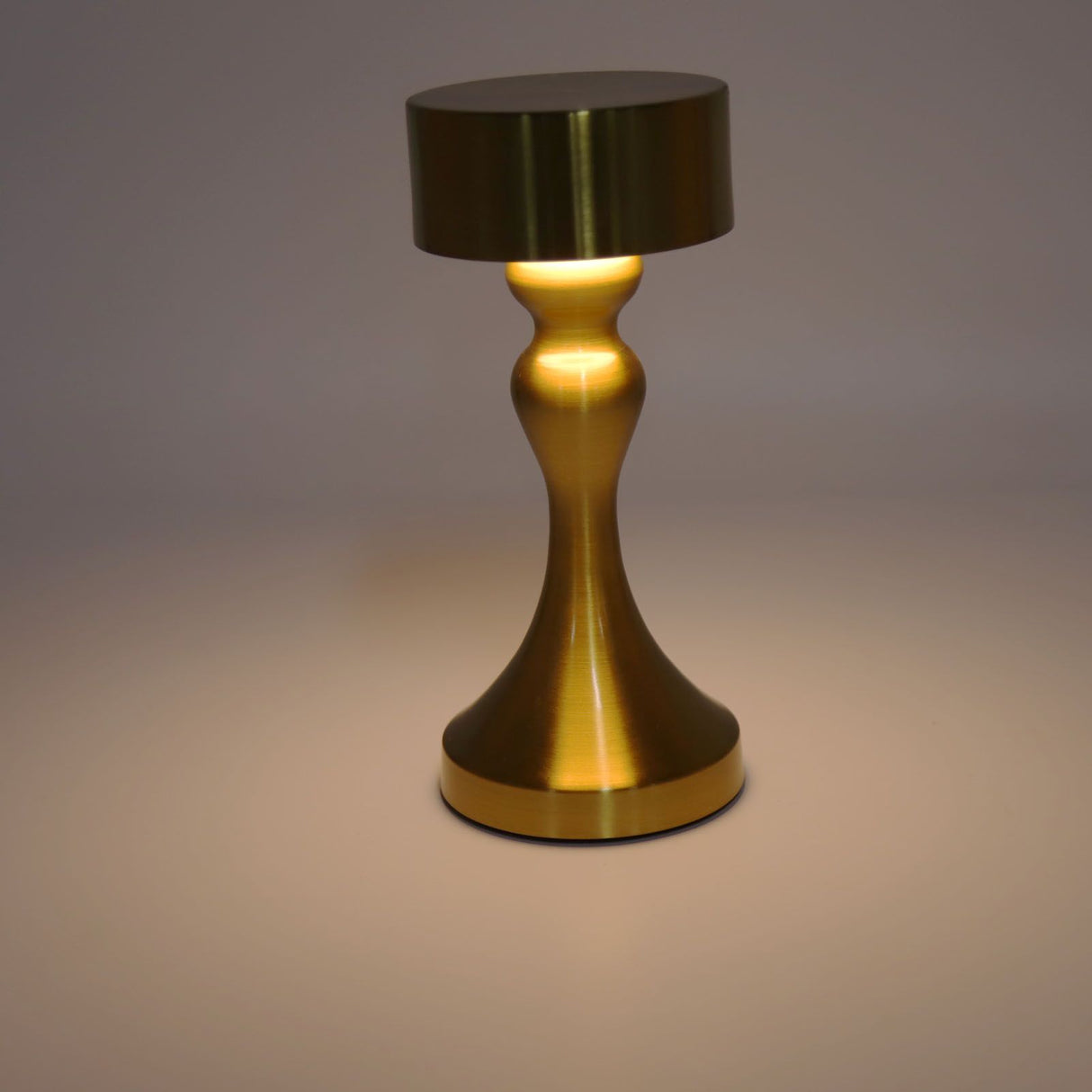 LED Table Lamp Rechargeable Battery Gold High Brightness Electroplating Drawing Process Impact Resistance Night Light B744